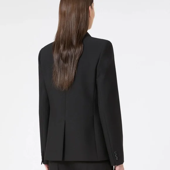 Weekend Max Mara Black Single-Breasted Tailored Blazer - Picture 3 of 9